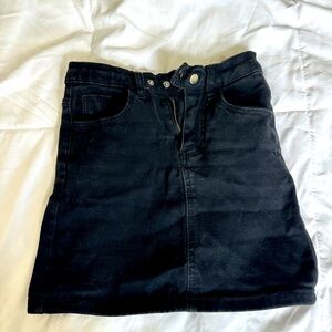 Small Black denim pencil skirt